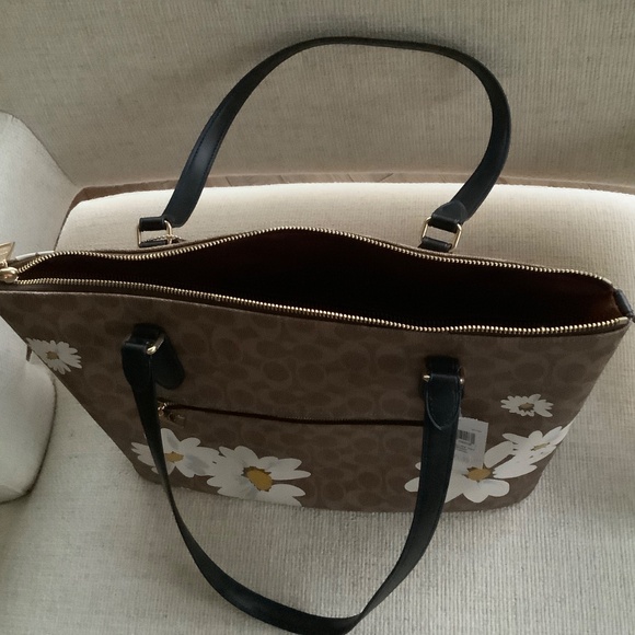 NWT Coach Gallery Tote Bag In Signature Canvas With Floral Print - Picture 5 of 6